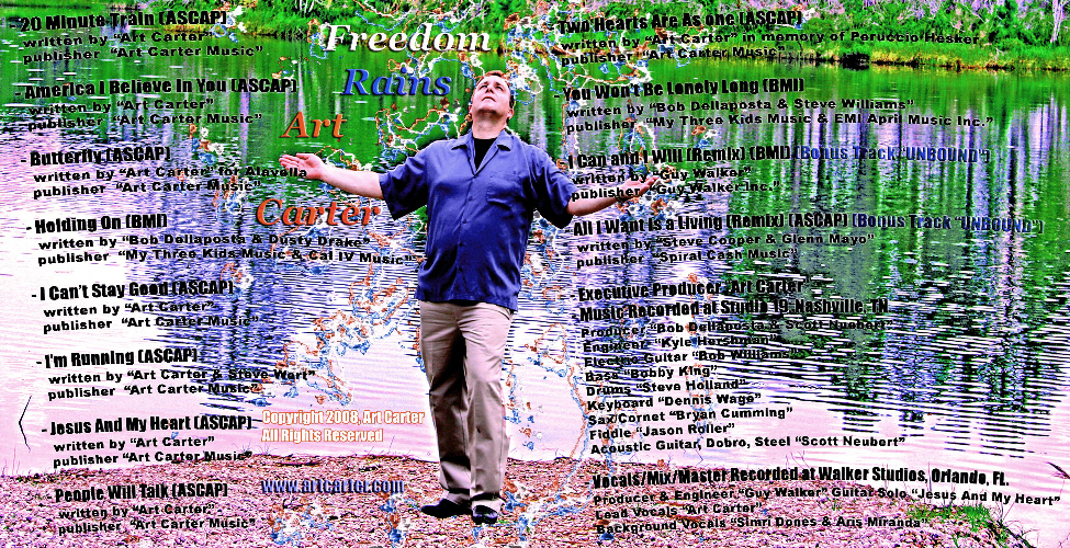 Art Carter Freedom Rains CD Page 2 and 3